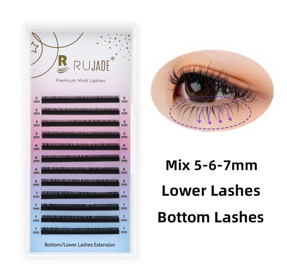 Eyelash Extension Human Hair - Cílios inferiores mix 5 6 7mm
