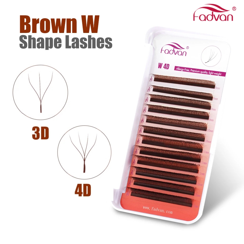 FADVAN Marrom 3D/4D W Forma D  - Eyelash Extension Human Hair avaliação e preço