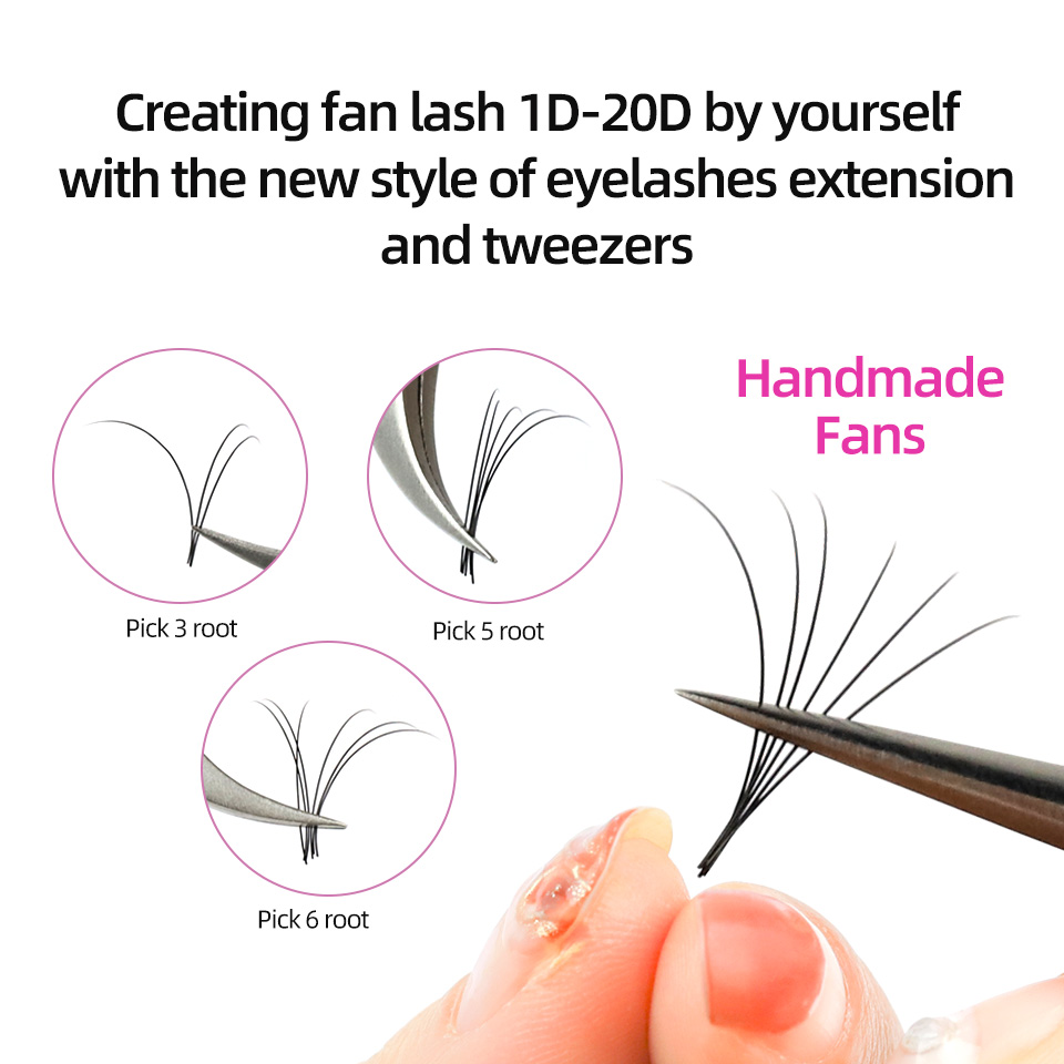 RUJADE 5 Casos/lote Extensões  - Eyelash Extension For Asian Eyes avaliação e preço