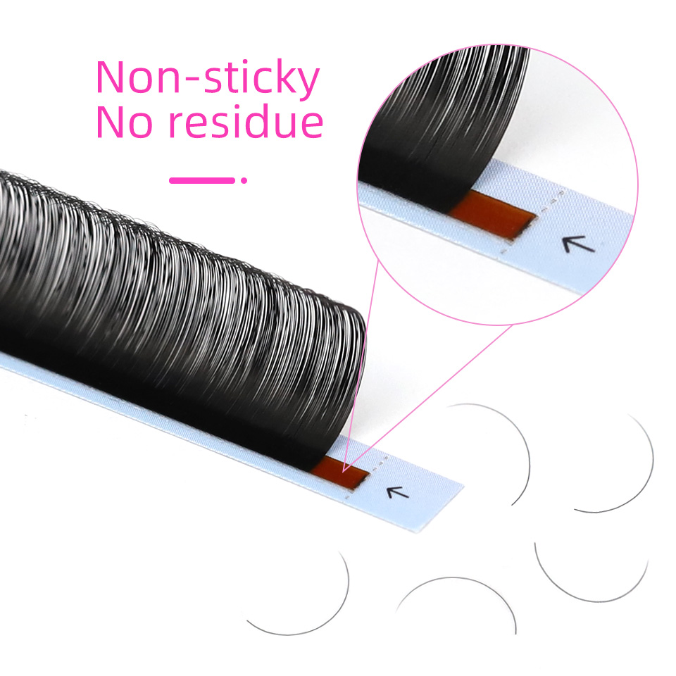 RUJADE 5 Casos/lote Extensões  - Eyelash Extension For Asian Eyes avaliação e preço